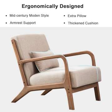 ANJ Modern Arm Chair - Mid-Century Elegance & Comfort