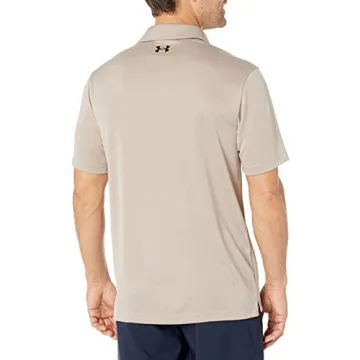 Under Armour Men's Tech Golf Polo Shirt - Sahara/Black