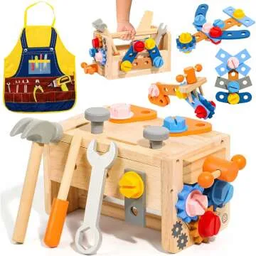 TONZE Kids Tool Set - 39-Piece STEM Construction Toys