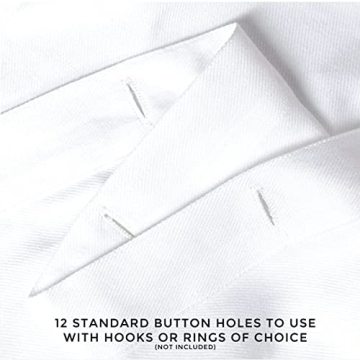 HALL & PERRY Modern Shower Curtain with Tassels for Style