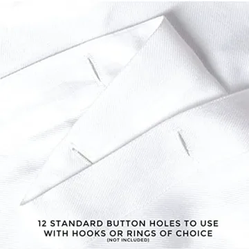 HALL & PERRY Modern Shower Curtain with Tassels for Style