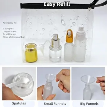 12 Premium Glass Travel Bottles for Skincare & Makeup