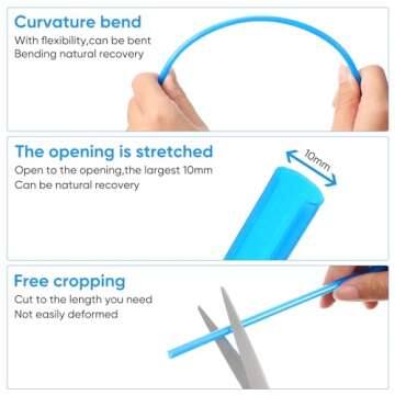 VORCOOL Bike Spoke Covers Spoke Skins Wraps Covers Motorcycle Motocross Dirt Bike MTB Wheel Rim Bike Spoke Wraps Protector Kit 75Pcs (Sky-blue)