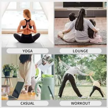 OLIKEME Wide Leg Sweatpants with Pockets for Women Comfy Lounge Pants Stretchy Lightweight Athletic Pants (Black-M)