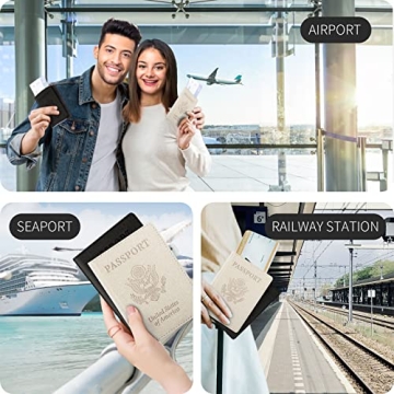 Stylish RFID Blocking Passport Holder Set for Travelers