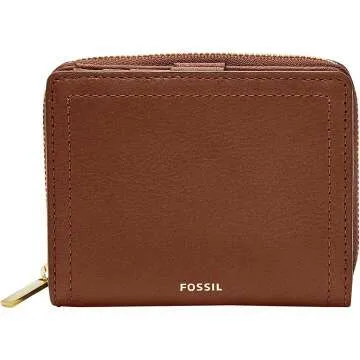 Fossil Women's Logan Leather RFID Mini Wallet