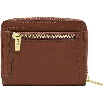 Fossil Women's Logan Leather RFID Mini Wallet