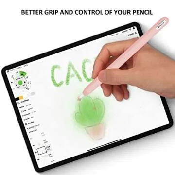 DAUROTA Slim Soft Silicone Pencil Case Sleeve Compatible with Apple Pencil Pro & Apple Pencil 2nd Generation, Non-Slip Pencil Grip Holder for iPad Apple Pencil (Pink)