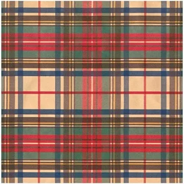 Elegant Caspari Dress Stewart Tartan Wrapping Paper