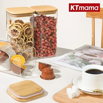 KTMAMA 50oz Glass Storage Canister Set for Kitchen