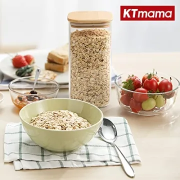 KTMAMA 50oz Glass Storage Canister Set for Kitchen