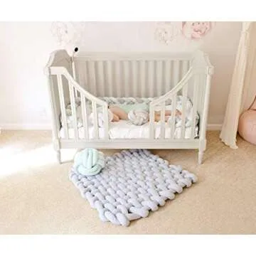 Wonder Space Knotted Braided Plush Mat, Baby Infant Newborn Sleeping Tummy Time Playing Nursery Rug ...