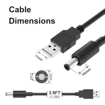 IBERLS USB to DC 5V Power Cable for All Devices
