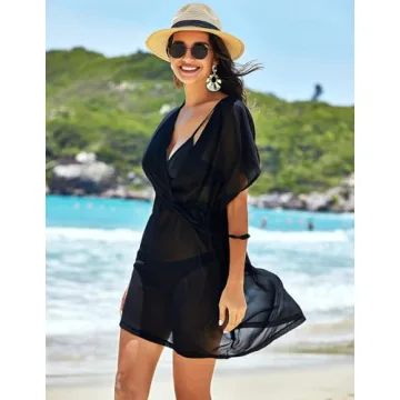 Avidlove Black Beach Cover Up for Women - Stylish & Sheer