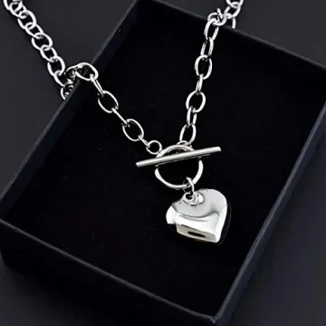 Stylish 18K Gold Plated Heart Chain Necklace Online
