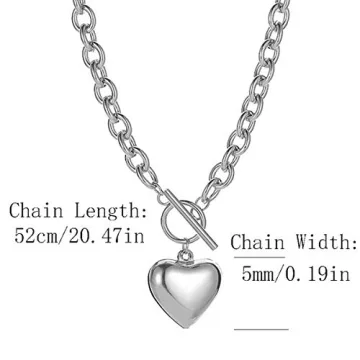 Stylish 18K Gold Plated Heart Chain Necklace Online