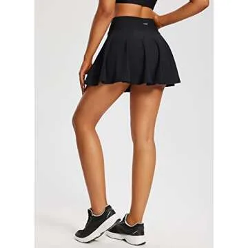 BALEAF Women's High Waisted Tummy Control Tennis Skirt