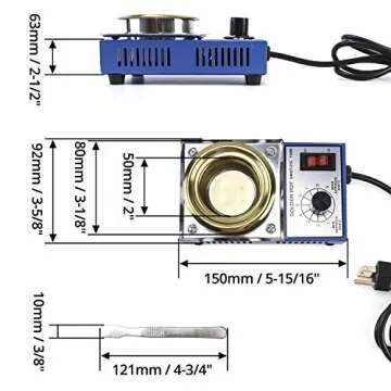 QWORK Solder Pot - 150W Adjustable Temperature Soldering Bath
