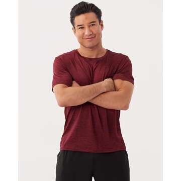 5 Pack Men’s Active Quick Dri Dry Fit Crew Neck T Shirts Athletic Running Gym Workout Short Sleeve Tee Tops Camisas para Hombres Summer