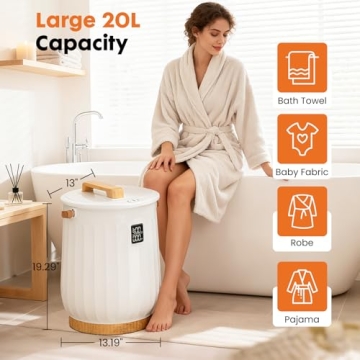 Sweetcrispy 20L Towel Warmer with Auto Shut-Off & Safety Features