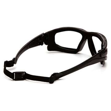 Pyramex Safety PYRAMEX I-Force Slim Safety Goggle, Black Frame/Clear Anti-Fog Lens