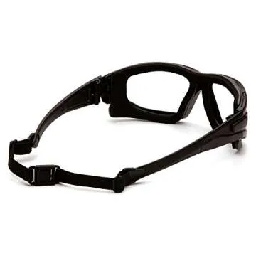 Pyramex Safety PYRAMEX I-Force Slim Safety Goggle, Black Frame/Clear Anti-Fog Lens