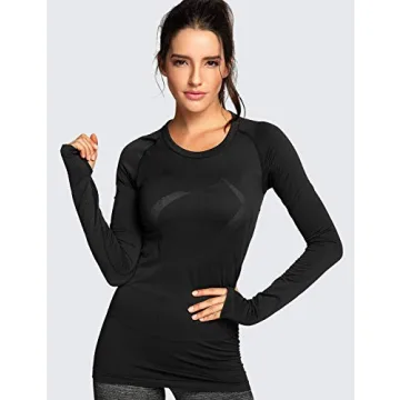 CRZ Yoga Women's Seamless Running Shirt - Breathable Sports Top