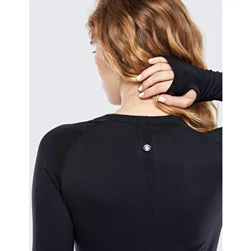 CRZ Yoga Women's Seamless Running Shirt - Breathable Sports Top