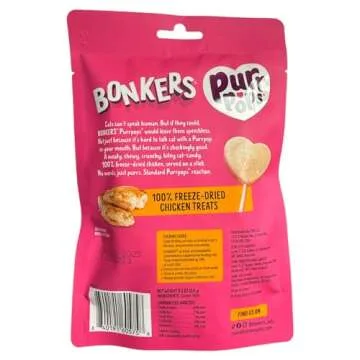 Bonkers Freeze Dried Chicken Purr Pops | Cat Treat Bundle (Pack of 3) | with Mystery Gift from JD