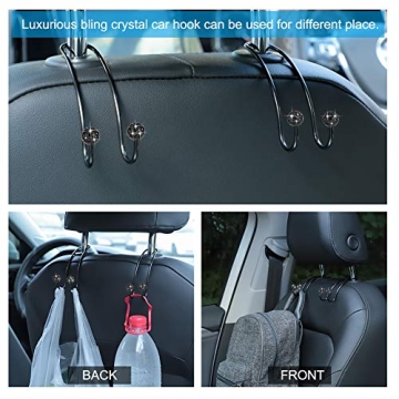 OTOSTAR Bling Car Headrest Hooks - Stylish Organization