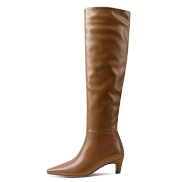 Stylish Square Toe Slip On Boots for Women - Comfort & Chic