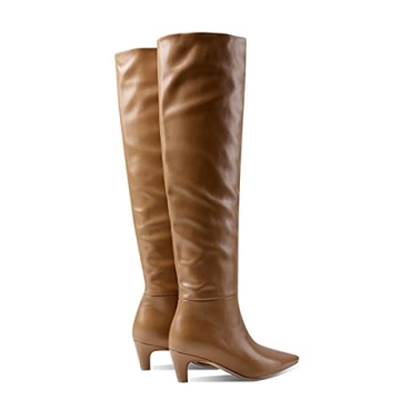 Stylish Square Toe Slip On Boots for Women - Comfort & Chic