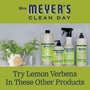 MRS. MEYER'S CLEAN DAY Room and Air Freshener Spray, Non-Aerosol Spray Bottle Infused with Essential Oils, Lemon Verbena, 8 fl. oz - Pack of 3