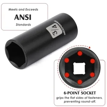 MIXPOWER 49-Piece 3/8" Drive Impact Socket Set CR-V Steel