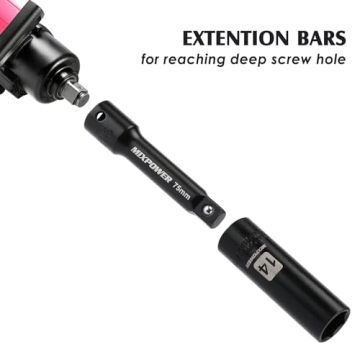 MIXPOWER 49-Piece 3/8" Drive Impact Socket Set CR-V Steel