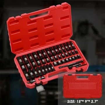 MIXPOWER 49-Piece 3/8" Drive Impact Socket Set CR-V Steel