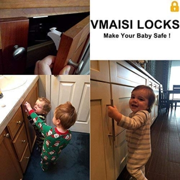 VMAISI 16 Pack Child Safety Magnetic Cabinet Locks