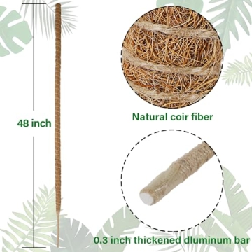 Glory Island 48 Inch Eco-Friendly Moss Pole for Climbing Plants