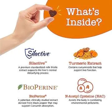 Zesty Paws Liver Support Supplement for Dogs - with Milk Thistle Extract, Turmeric Curcumin, Choline - Soft Chew Formula - for Dog Liver Function