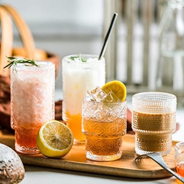 POLIDREAM Vintage Glassware Set - Elegant Drinkware for All