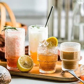 POLIDREAM Vintage Glassware Set - Elegant Drinkware for All