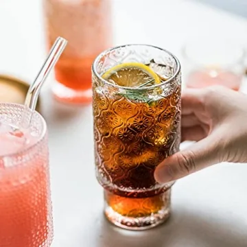 POLIDREAM Vintage Glassware Set - Elegant Drinkware for All