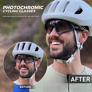 KAPVOE Photochromic Cycling Glasses for All Outdoor Adventures