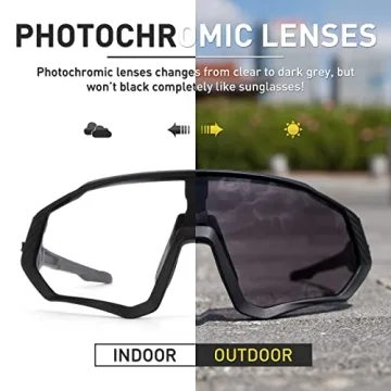 KAPVOE Photochromic Cycling Glasses for All Outdoor Adventures