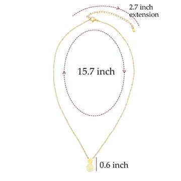 VZBarn IVF Infertility Mom Pineapple Necklace Jewelry Encouragement Gift for Women Gold