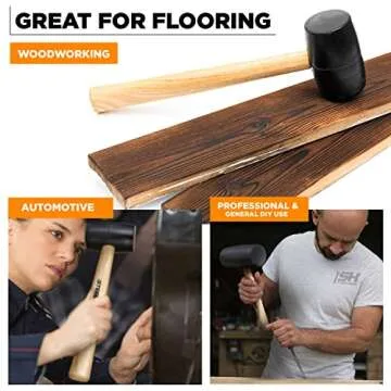 STEELHEAD 3-Piece Rubber Mallet Set for All Crafts