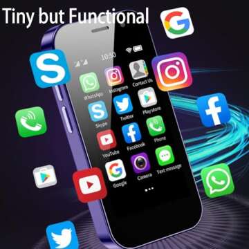 Mini 4G Smartphone Unlocked, 3.0 Inch Dual Sim Quad Core Mini Phone Premium Child Phone Small Smartphone Student Pocket Cellphone, 3+32GB (Light Pink)