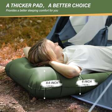 Hikero 6 Inch Inflatable Camping Sleeping Pad