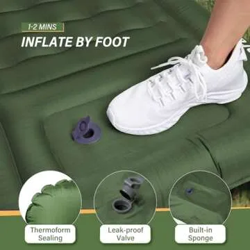 Hikero 6 Inch Inflatable Camping Sleeping Pad