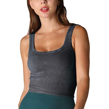 NIKIBIKI Vintage Chevron Ribbed Crop Top - USA Made